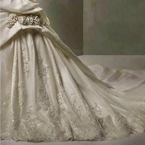 Elegant Strapless Wedding Gown - Picture 5 of 7